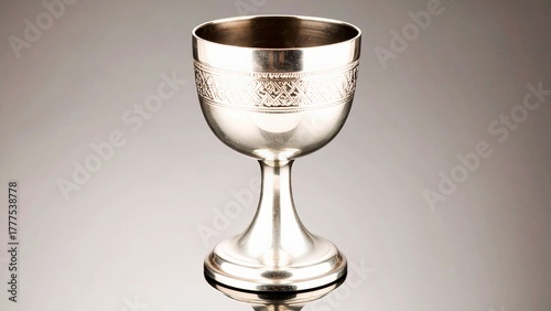 Silver Chalice with Elegant Reflection