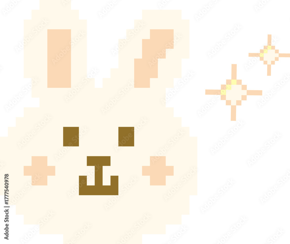 Fototapeta premium Pixel Art Rabbit