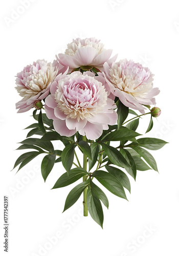 Pink peony blossoms green leaves pink peonies light pink flowers