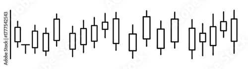 Stock market chart analysis: candlestick patterns for financial trading and investment data trends