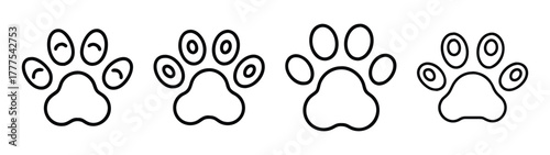 Paw print vector design template for pet lovers and animal rescue organizations graphic design