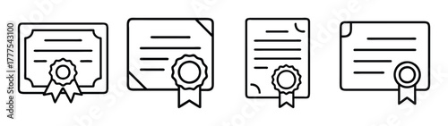 Download certificate diploma award document vector design templates for achievement and education needs