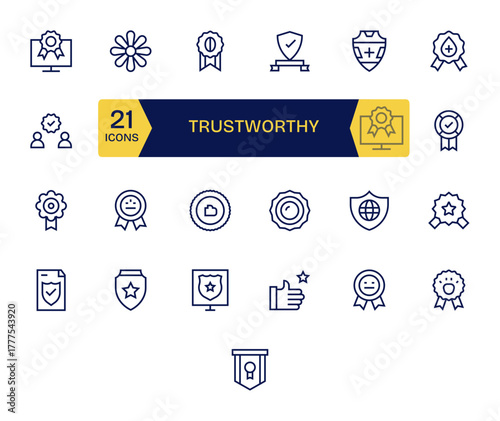 25 Regular Line Grid Fitted Vector Icons tailored for Trustworthy Retina Ready interface