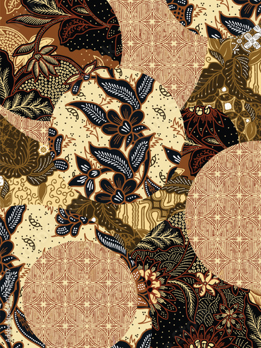 Classic batik motif design with abstract pattern