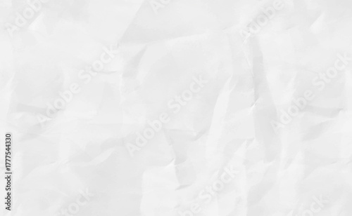 Crumpled paper texture background. White wrinkled sheet. JPG image