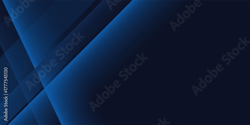 Blue black abstract background geometry shine and layer element vector for presentation design. Suit for business,