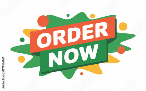 Ignite sales with this dynamic 'Order Now' burst graphic, urging customers to act fast and boost conversions for your business promotions.