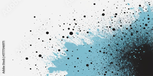 Blue rain drops on a transparent glass window create an abstract wet pattern and texture