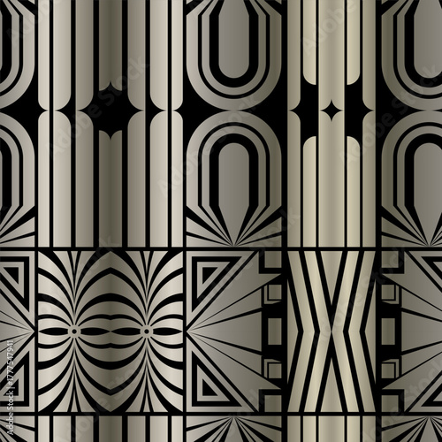 seamless pattern luxury art deco elements