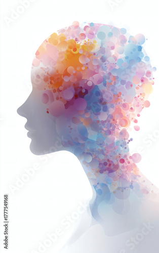 Wallpaper Mural Creative Mind Colourful Thought Silhouette Torontodigital.ca