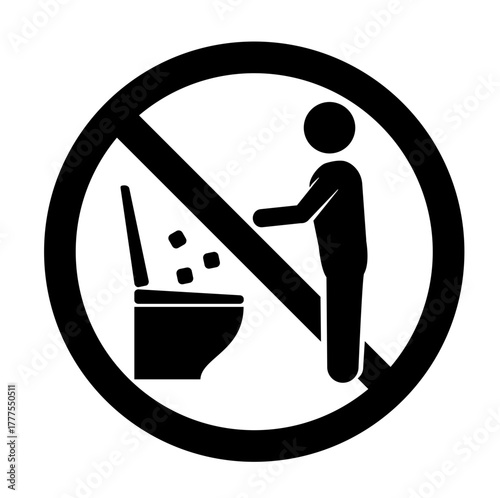 トイレにトイレットペーパー以外のものを捨てないで