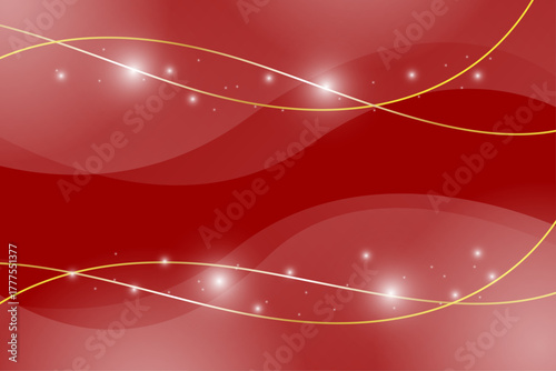 赤と金色ラインの華やかな背景素材	
