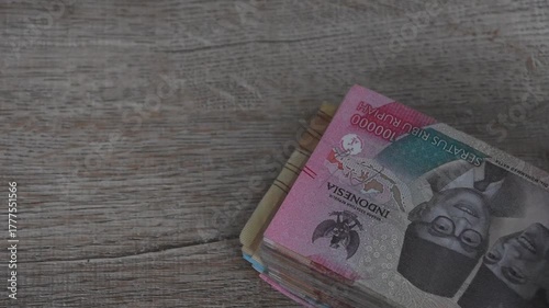 banknote, cash, money, indonesia rupiah, symbol, sign, exchequer, number, bank, arranging, legal, payment, credit, international, stock, bill, investment, pay, economy, benefit, saving, closeup, succe