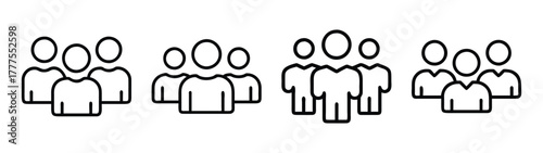 Illustration of group of people, crowd, team, community, society, population, gathering concept