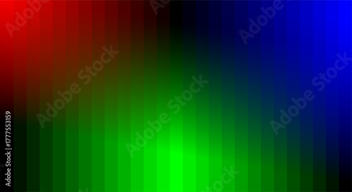 Abstract pixelated gradient of red green and blue colors