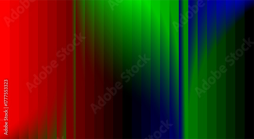 Abstract vertical stripes of red green and blue pixels with digital glitch effect