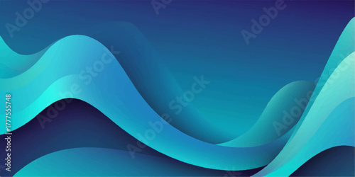 Abstract blue wave design flowing pattern illustration for digital art vector background
