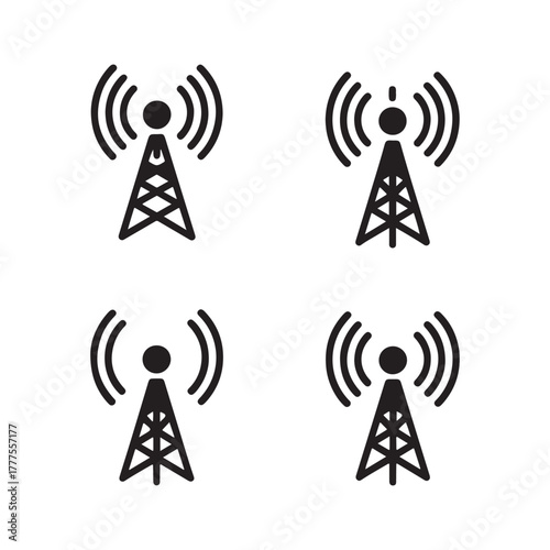 5G Network Tower Telecom Network Icons Pack