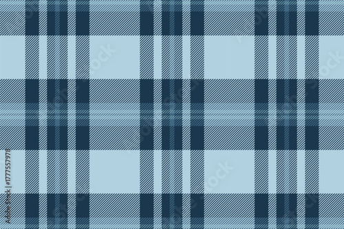 Aged seamless vector tartan, dreamy plaid check pattern. Conceptual textile texture fabric background in cyan and light colors.