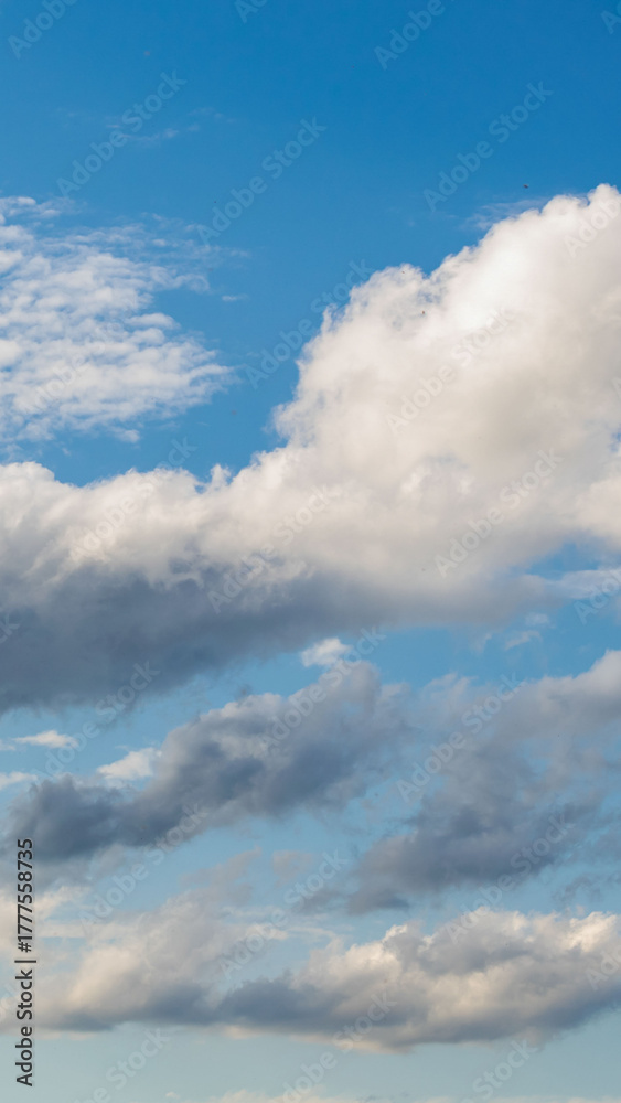 Obraz premium white nice clouds on a background of blue sky