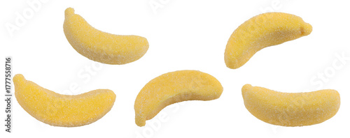 Wallpaper Mural Jelly candy banana sweets on white background. Candies for kids Torontodigital.ca