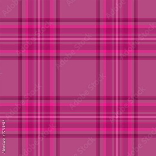 Royal plaid texture tartan, revival check textile fabric. Mockup background vector pattern seamless in pink color.