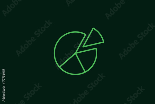 pie statistics illustration in flat style design. Vector illustration.	
