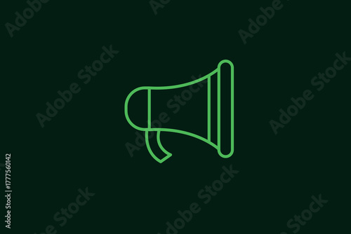 loudspeaker illustration in flat style design. Vector illustration.	
