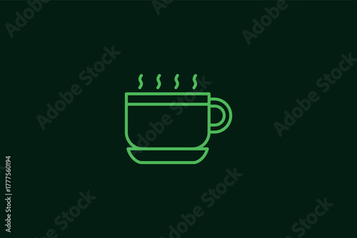 hot drink illustration in flat style design. Vector illustration.	
