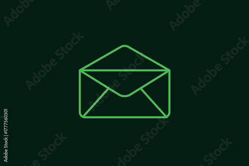 letter illustration in flat style design. Vector illustration.	
