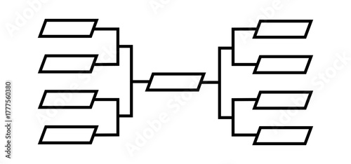 Simple tournament bracket icons ideal for sports competition layouts and event planning visuals.