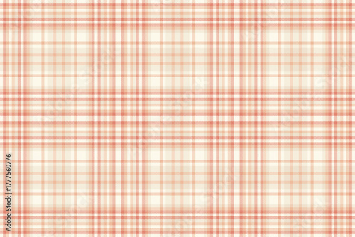 Pop texture check fabric, pano plaid background vector. Copy space pattern seamless tartan textile in orange and light colors.