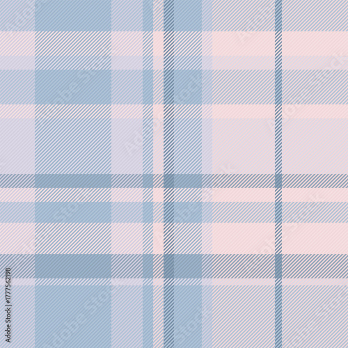 Simple check tartan texture, illustration vector textile fabric. Image plaid background seamless pattern in light and white colors.