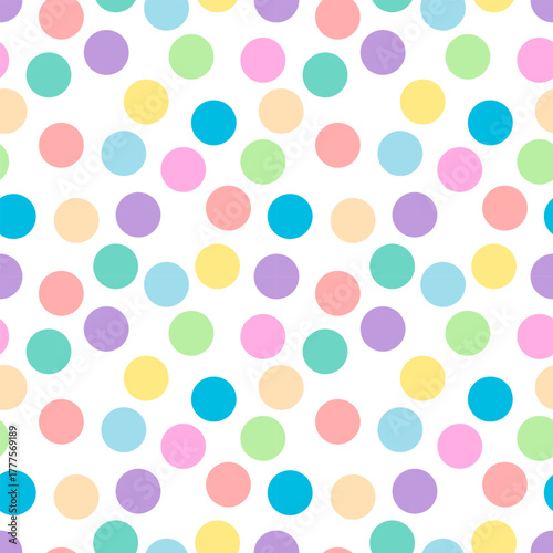 Seamless pattern with dots design for fabric, wallpaper, clothing and all types of print textile and background	