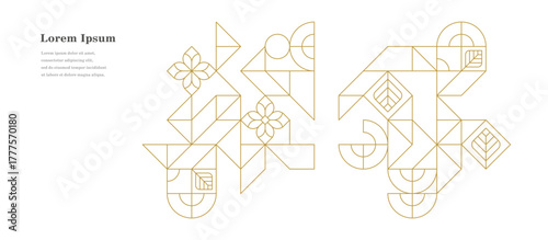 幾何学 抽象 サークル パターン 葉 テクスチャ 背景