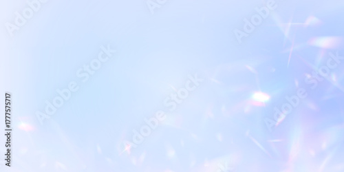 Holographic crystal flares sparkle with rainbow highlights on a transparent canvas. Subtle bokeh and light leaks enhance realism. Perfect for digital art or overlays. PNG