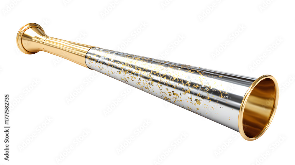 Obraz premium Ceremonial Horn, 3d rendered, isolated on transparent background