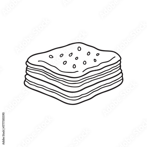 Fried folded pastry showcasing crisp and flaky layers