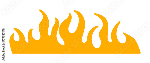 Bold, stylized orange flames perfect for creative projects and design inspiration.