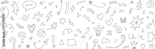 Abstract black and white scribble art with flowing lines for modern design