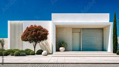 Façade de maison contemporaine de plain pied