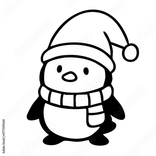 Weihnachtswichtel Pinguin