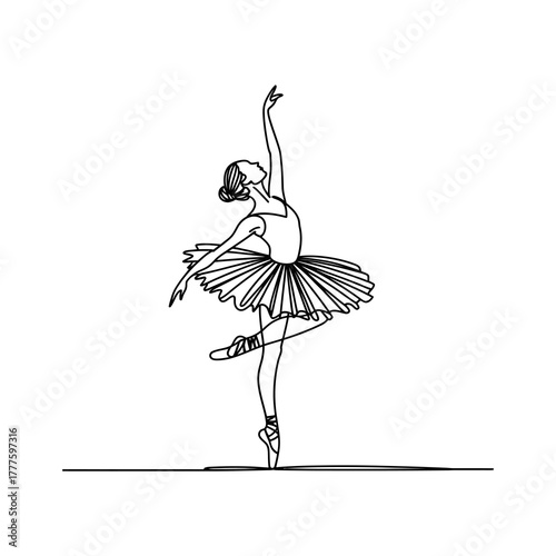 ballet dancer performing arabesque