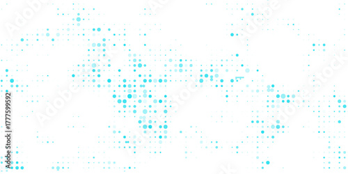 Light BLUE vector modern geometrical circle abstract background. Dotted texture template. Geometric pattern in halftone style with gradient.