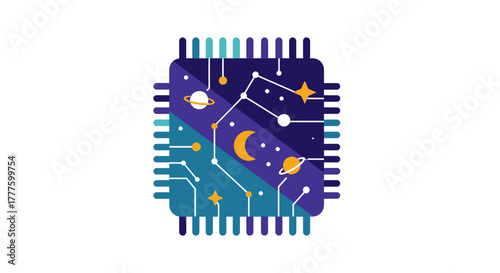 Cosmic Microchip - Merging the Universe with Digital Technology.