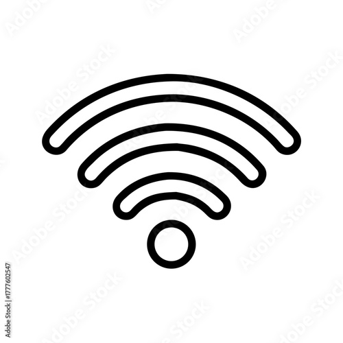 Simple Wi-Fi symbol indicating wireless internet connectivity