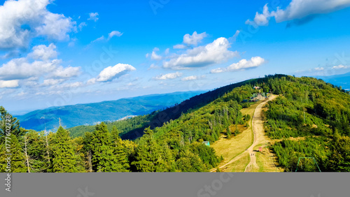 Fototapeta Naklejka Na Ścianę i Meble -  Stunning landscape of Beskides Mountains.
