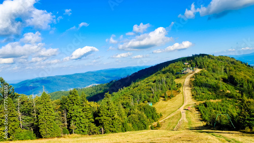 Stunning landscape of Beskides Mountains.