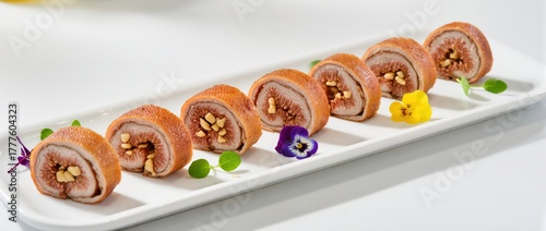 Bite-sized chicken rolls