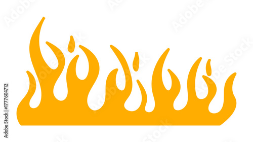 Bold orange fire flame design, perfect for adding a dynamic element to creative projects.